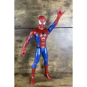 Authentic Marvel Spiderman Posable Action Figure Red & Blue 11" Fast Shipping